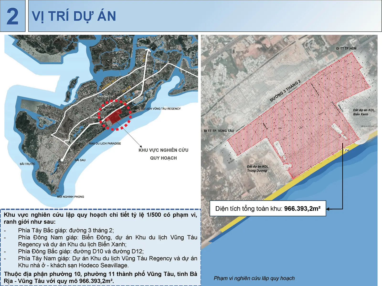 Sun Group Vũng Tàu – Khu đô thị đường 3 tháng 2, với vị trí đắc địa và quy mô hơn 96,6 ha.